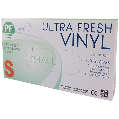 Vinyl Gloves - Small - Powder Free - Clear